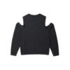 Twisted Knits Cold Shoulder Top Asia Sizing “Black”