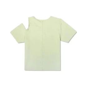 Twisted Knits Slim Asymmetrical T-Shirt Asia Sizing “Green”
