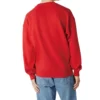 Unisex Logo Printing Round-neck Sweatshirt Red