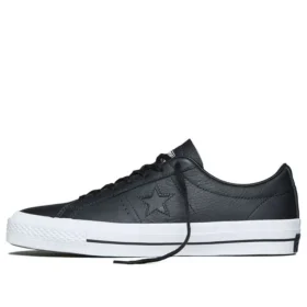 Unisex One Star Leather Low-Top Sneakers Black/White