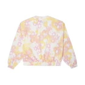Washed Floral Cotton Crew Neck Shirt Asia Sizing “Pink”