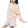 Washed Floral Cotton Crew Neck Shirt Asia Sizing “Pink”