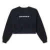 Wordmark Fleece Crew Top “Black”