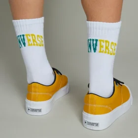Wordmark Logo Single Crew Socks “White”