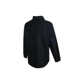 Woven Long Sleeve Button Down Shirt Asia Sizing “Black”