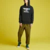 Woven Straight-Leg Tapered Casual Pants Asia Sizing “Dark Moss Green”