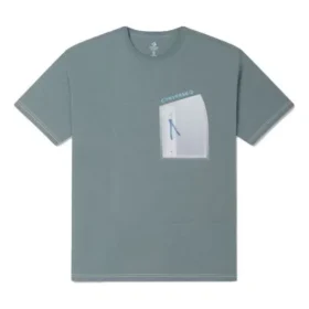 Zip Pocket T-shirt Asia Sizing “Ash Green”
